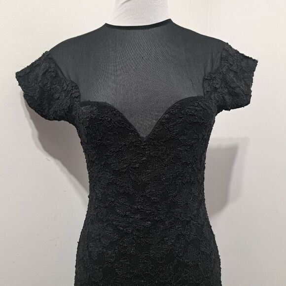 Vintage Frederick's Of Hollywood Gothic Illusion Sweetheart Neckline Y2K  Sz 7/8 - Picture 13 of 14